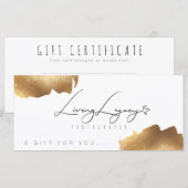 CERTIFICAAT VAN VERPLICHTING | Minimalistisch goud (Voorkant / Achterkant)