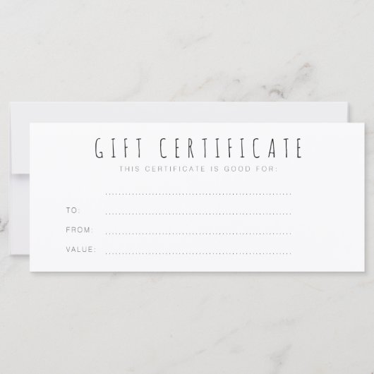 CERTIFICAAT VAN VERPLICHTING | Minimalistisch goud (Achterkant)