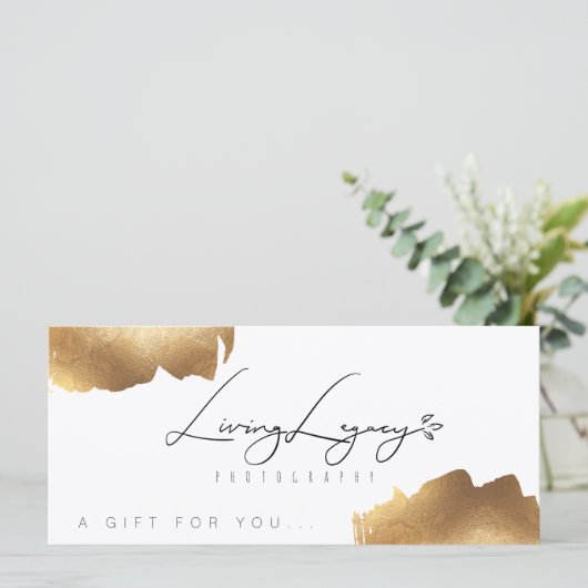 CERTIFICAAT VAN VERPLICHTING | Minimalistisch goud (Staand voorkant)