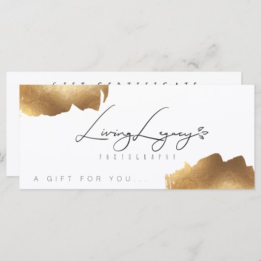 CERTIFICAAT VAN VERPLICHTING | Minimalistisch goud (Voorkant / Achterkant)