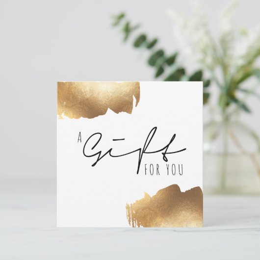 CERTIFICAAT VAN VERPLICHTING | Minimalistisch goud (Staand voorkant)