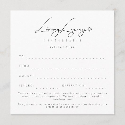 CERTIFICAAT VAN VERPLICHTING | Minimalistisch goud (Achterkant)