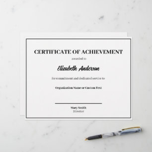 Certificaat van Verwezenlijking Tekst Sjabloon Awa