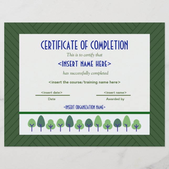 Certificaat van voltooiing (Voorkant)