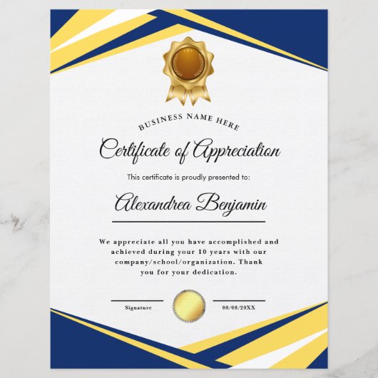 Certificaat van voltooiing (Voorkant)