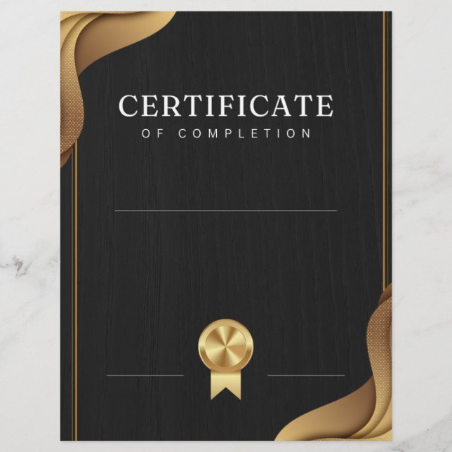 Certificaat van voltooiing (Voorkant)