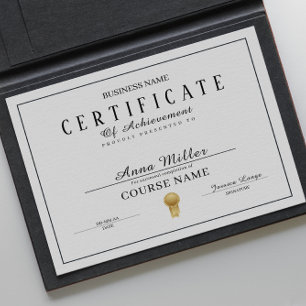 certificaat van voltooiing awards zwart-wit