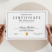 certificaat van voltooiing awards zwart-wit poster