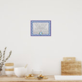 Certificaat van voltooiing (Christelijke instellin Poster (Keuken)