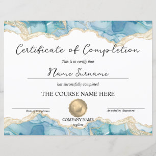 Certificaat van voltooiing Diploma Prestatie