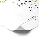 Certificaat van Voltooiing Faux Gold Downloadbaar Poster (Hoek)