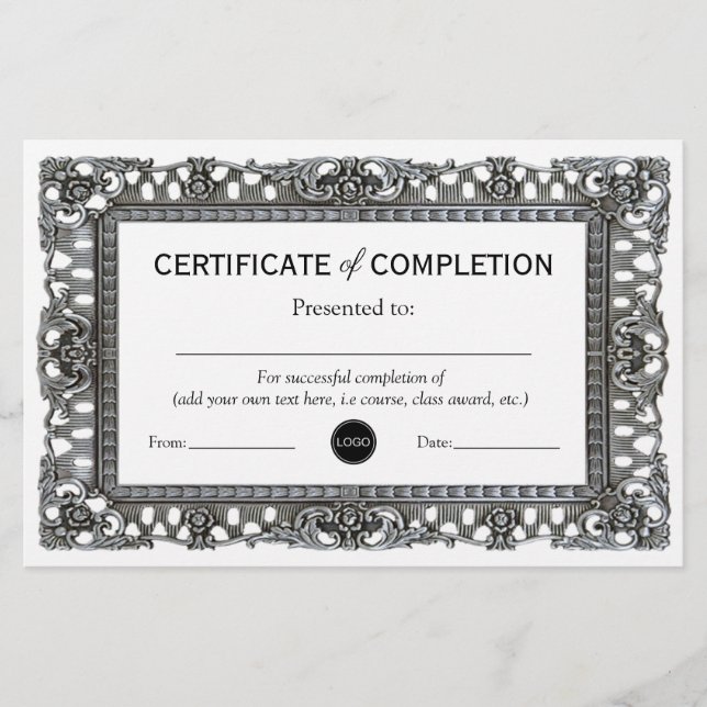 Certificaat van voltooiing | Gepersonaliseerde ond (Voorkant)