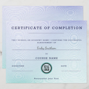 Certificaat van voltooiing Modern Moiré-effect