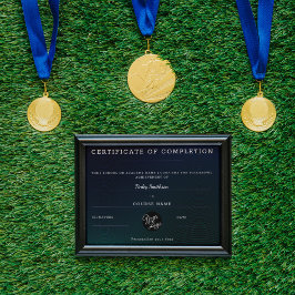 Certificaat van voltooiing Modern Zwart Mannelijk