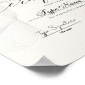 Certificaat van voltooiing, prestatie, diploma poster (Hoek)