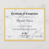 Certificaat van voltooiing Proficiency Marble Them (Voorkant)