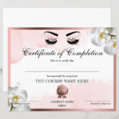 Certificaat van voltooiing van de cursus (Voorkant / Achterkant)