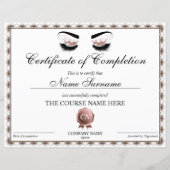 Certificaat van voltooiing van de cursus (Voorkant)