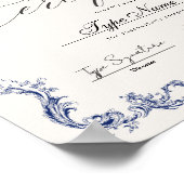 Certificaat van voltooiing, waardering diploma poster (Hoek)