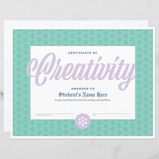 Certificaat van vriendelijkheid (Voorkant / Achterkant)