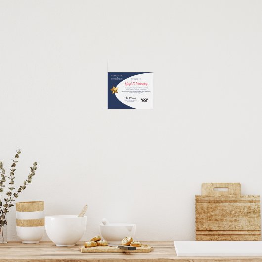 Certificaat van vrijwillige waarmerking poster (Keuken)