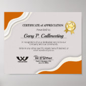 Certificaat van vrijwillige waarmerking poster (Voorkant)