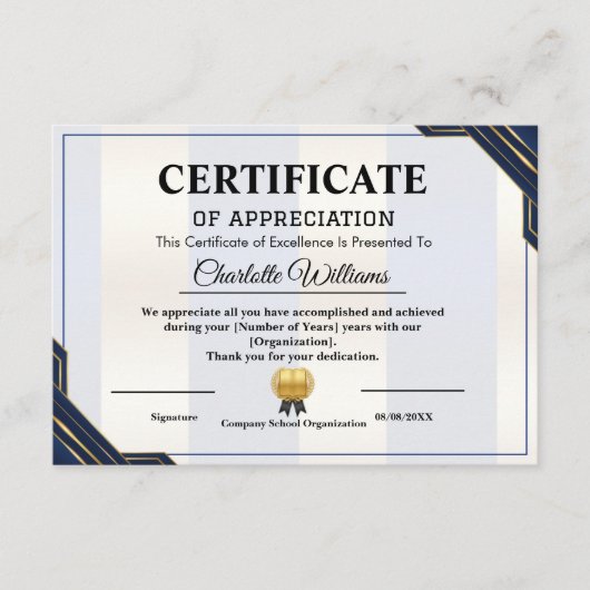 Certificaat van Waardering  Professionele Prijs (Voorkant)