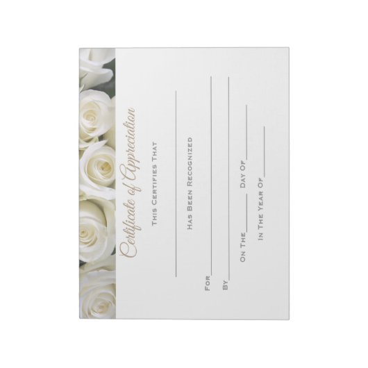 Certificaat van waardevermindering Onderweg pad Notitieblok (Linkerzijde)