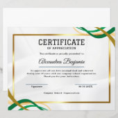 Certificaat van waarmerking (Voorkant / Achterkant)