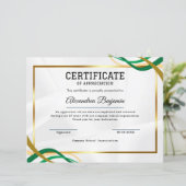 Certificaat van waarmerking (Staand voorkant)