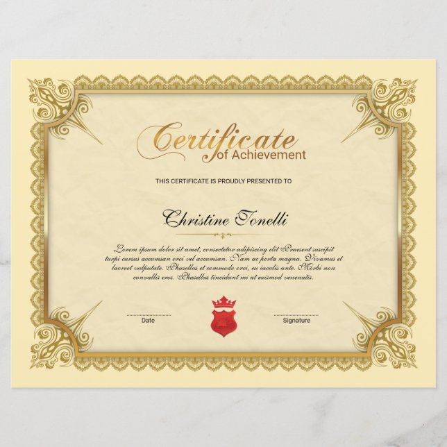 certificaat van waarmerking (Voorkant)