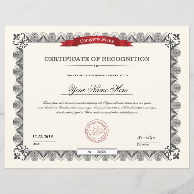 certificaat van waarmerking (Voorkant)