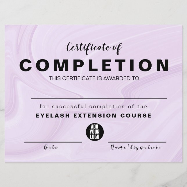 Certificaat van Waterverf van roze goud (Voorkant)