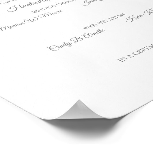 Certificaat van weduwschap Rood en Roze Floral Hea Poster (Hoek)