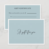 CERTIFICAAT VOOR BEDRIJFSENTITEIT| Modern grijs-bl (Voorkant / Achterkant)