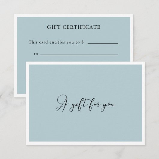 CERTIFICAAT VOOR BEDRIJFSENTITEIT| Modern grijs-bl (Voorkant / Achterkant)