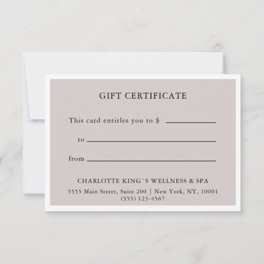 CERTIFICAAT VOOR BEDRIJFSENTITEIT| Moderne grijs (Achterkant)