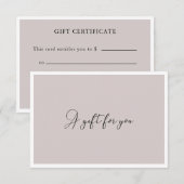 CERTIFICAAT VOOR BEDRIJFSENTITEIT| Moderne grijs (Voorkant / Achterkant)