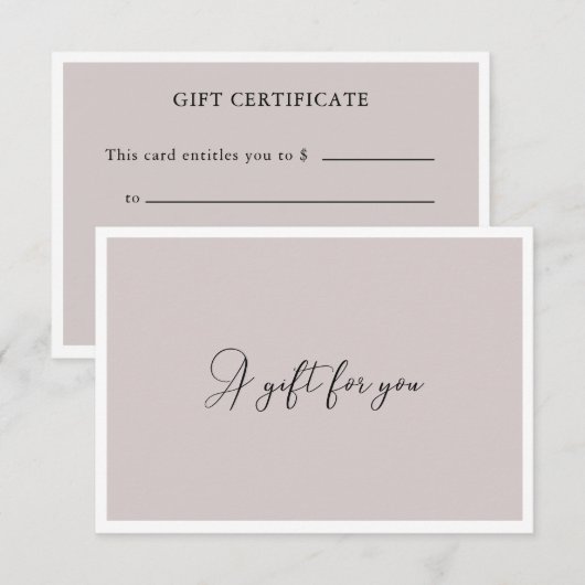 CERTIFICAAT VOOR BEDRIJFSENTITEIT| Moderne grijs (Voorkant / Achterkant)