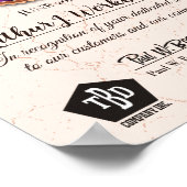 Certificaat voor herkenning van foto's van persone poster (Hoek)