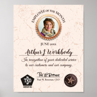 Certificaat voor herkenning van foto's van persone poster