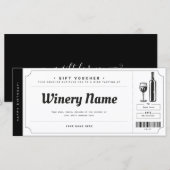 Certificaat voor het testen van wijn met cadeaubon (Voorkant / Achterkant)