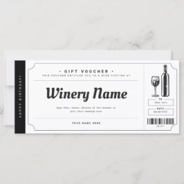 Certificaat voor het testen van wijn met cadeaubon