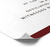 Certificaat voor huwelijksverklaring met verbindin poster (Hoek)