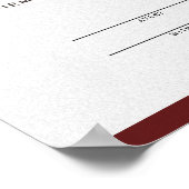 Certificaat voor huwelijksverklaring met verbindin poster (Hoek)