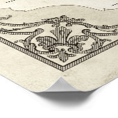 certificaat voor rand-bruiloft poster (Hoek)