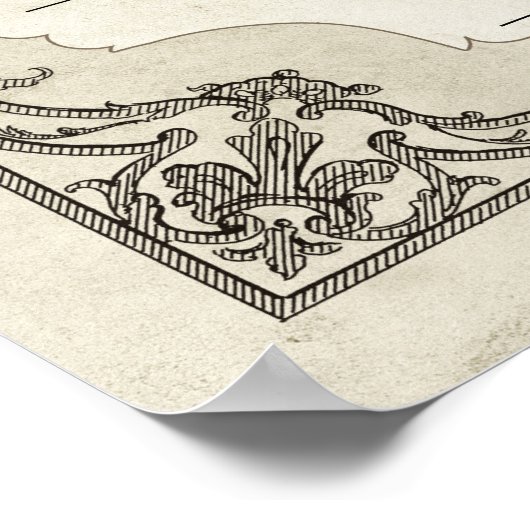  certificaat voor rand-bruiloft poster (Hoek)