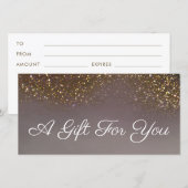 certificaat voor vloeibaar glitter-cadeau (Voorkant / Achterkant)