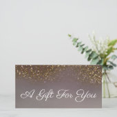 certificaat voor vloeibaar glitter-cadeau (Staand voorkant)