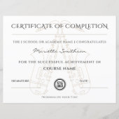 Certificaat voor voltooiing van moderne saxofone-c (Voorkant)